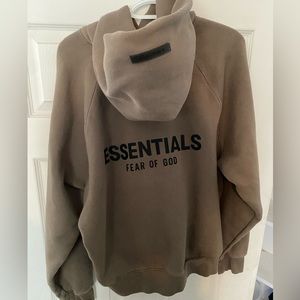 Essentials taupe hoodie size small